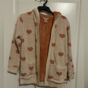 Sweet stories cardigan sweater with fleece lining. Size Large 14